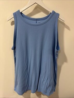Lane Bryant Light Blue Ribbed Tank Top